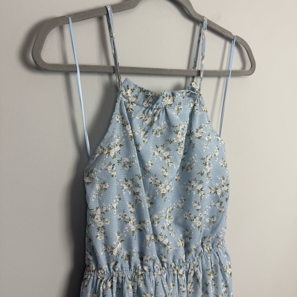 EN SAISON | NEW Sullivan Blue Floral Midi Dress Women’s Size Large - Picture 7 of 14